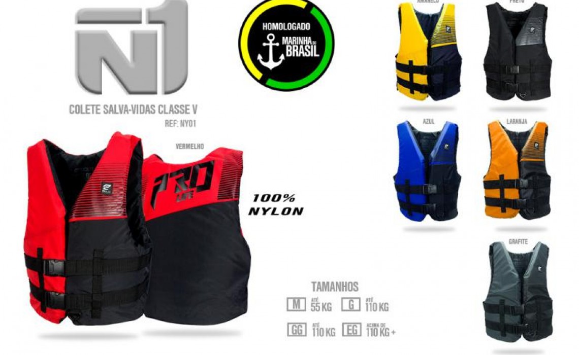 Colete salva vida nylon 